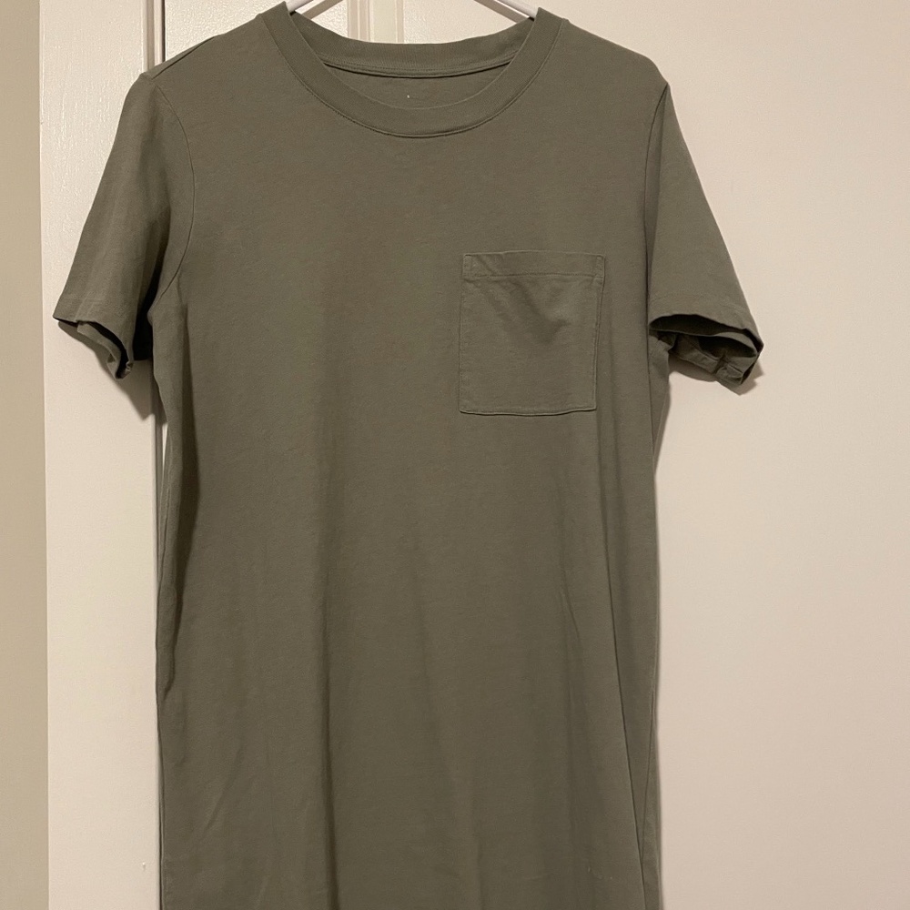 Everlane Sage Green T Shirt Dress s